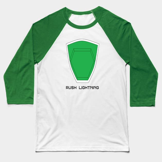 Rush Lightning Baseball T-Shirt by SentaiRiderNate